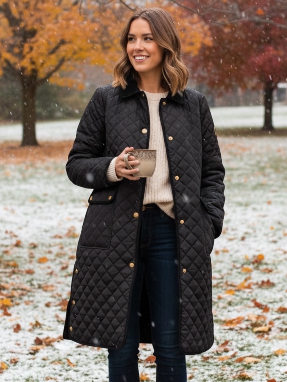 Ralph Lauren Black Quilted Long Puffer Coat
Medium
Black